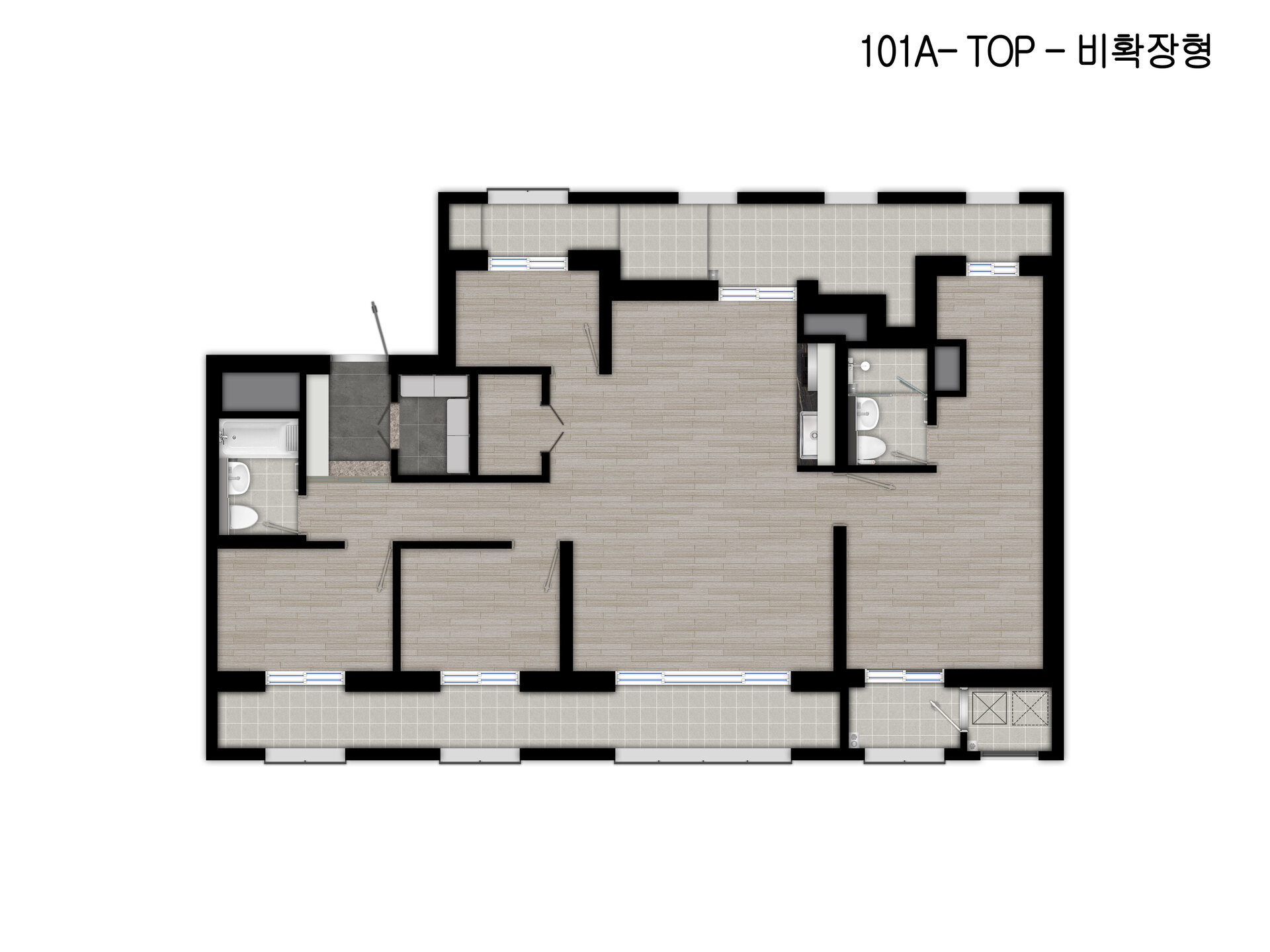 101A 비확장 (기본) 평면도