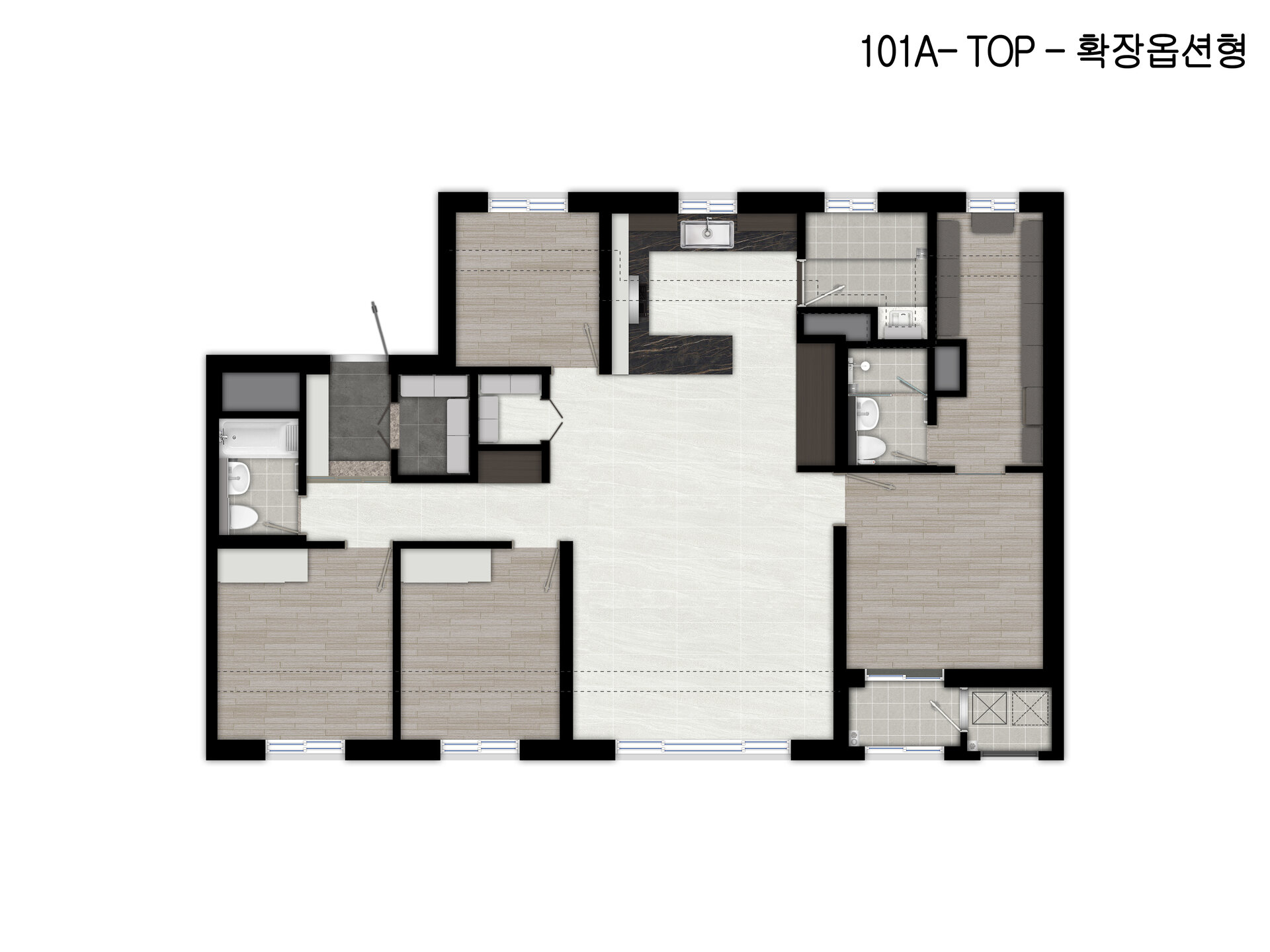 101A 확장 + 유상옵션 평면도