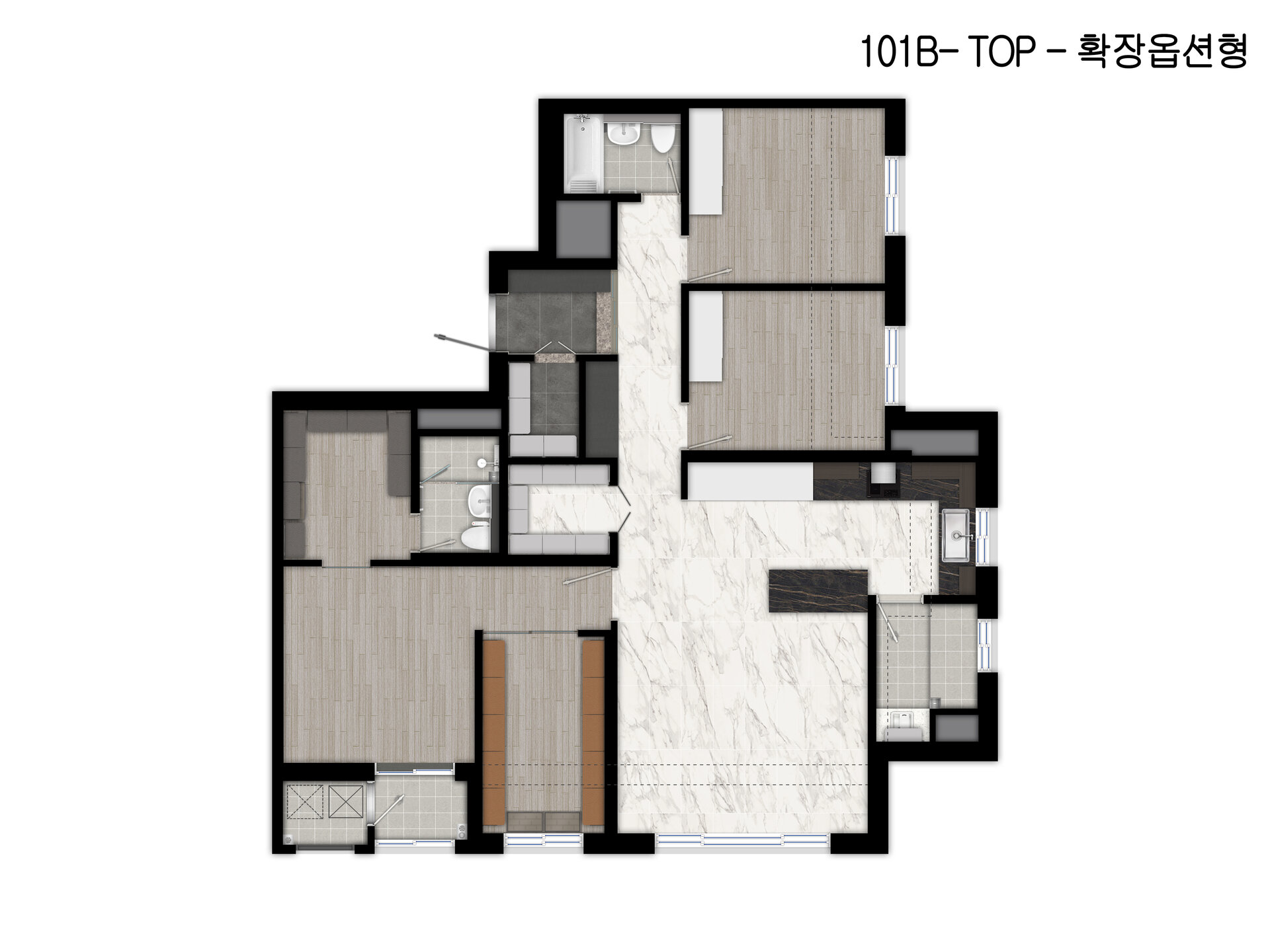 101B 확장 + 유상옵션 평면도