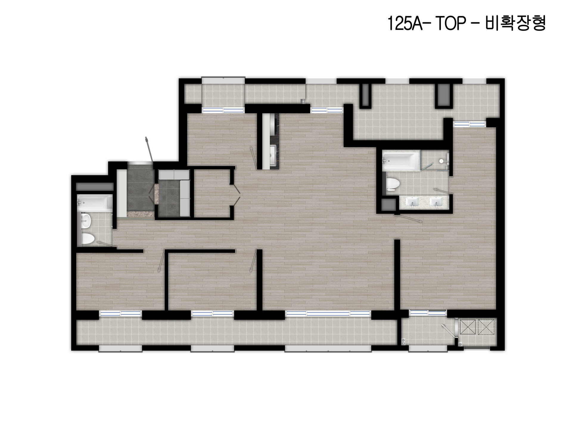 125A 비확장 (기본) 평면도