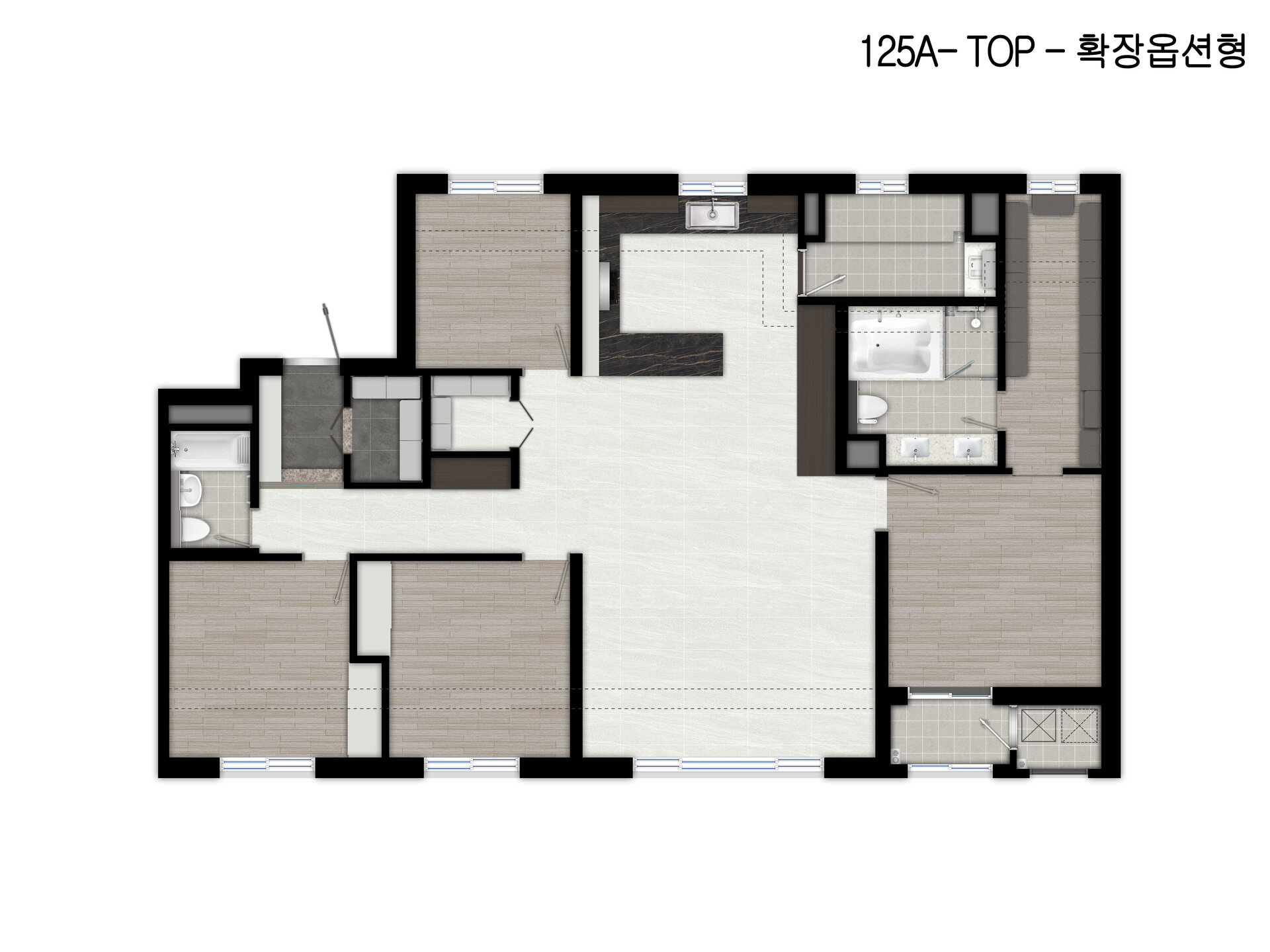 125A 확장 + 유상옵션 평면도
