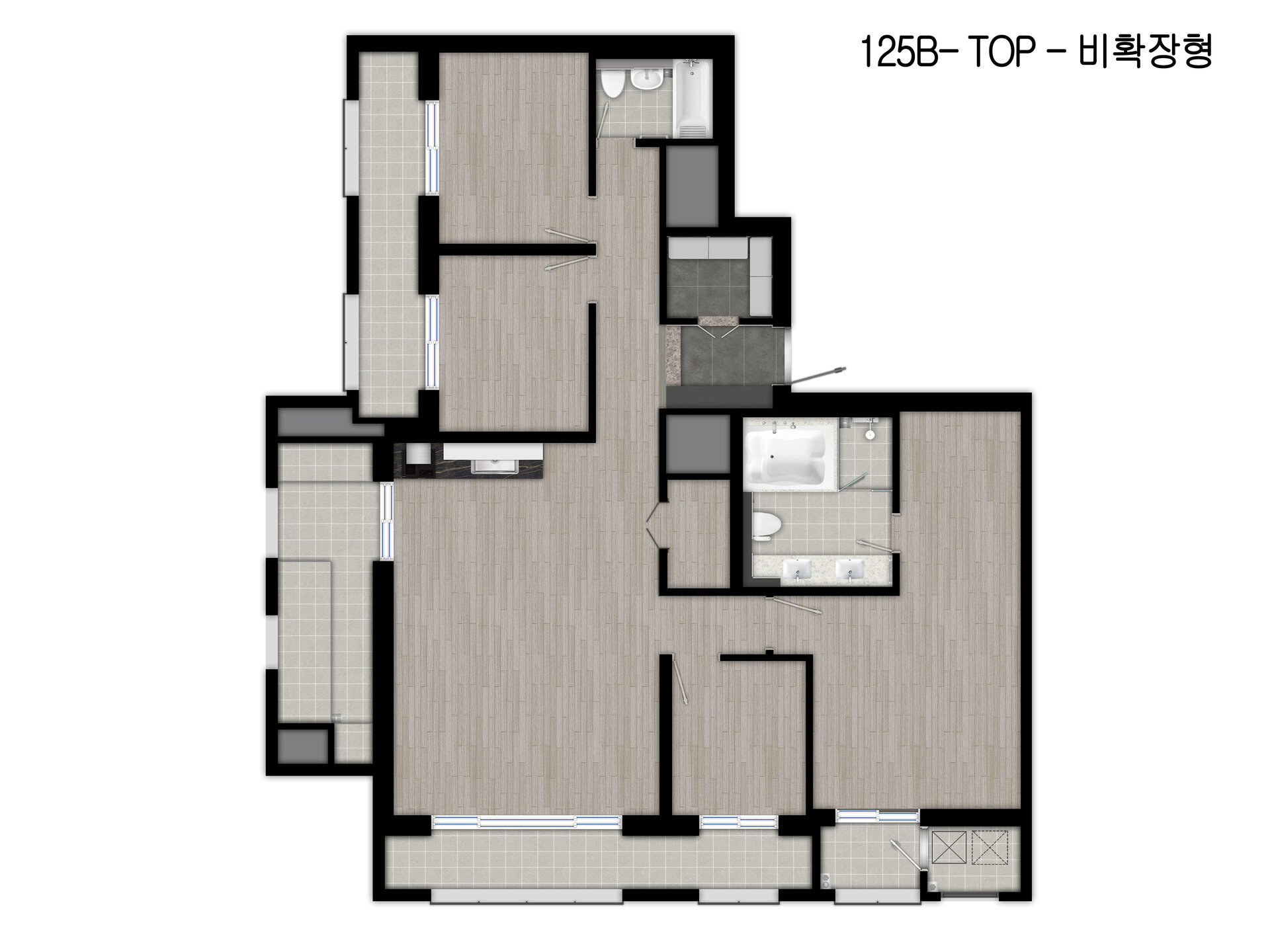 125B 비확장 (기본) 평면도
