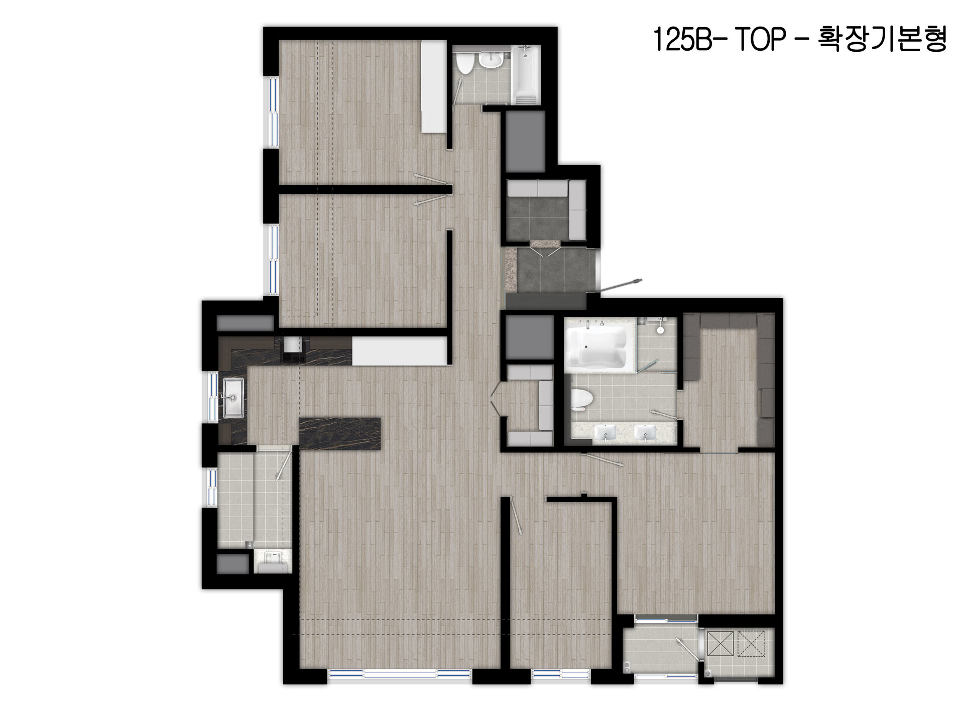 125B 확장 (기본) 평면도