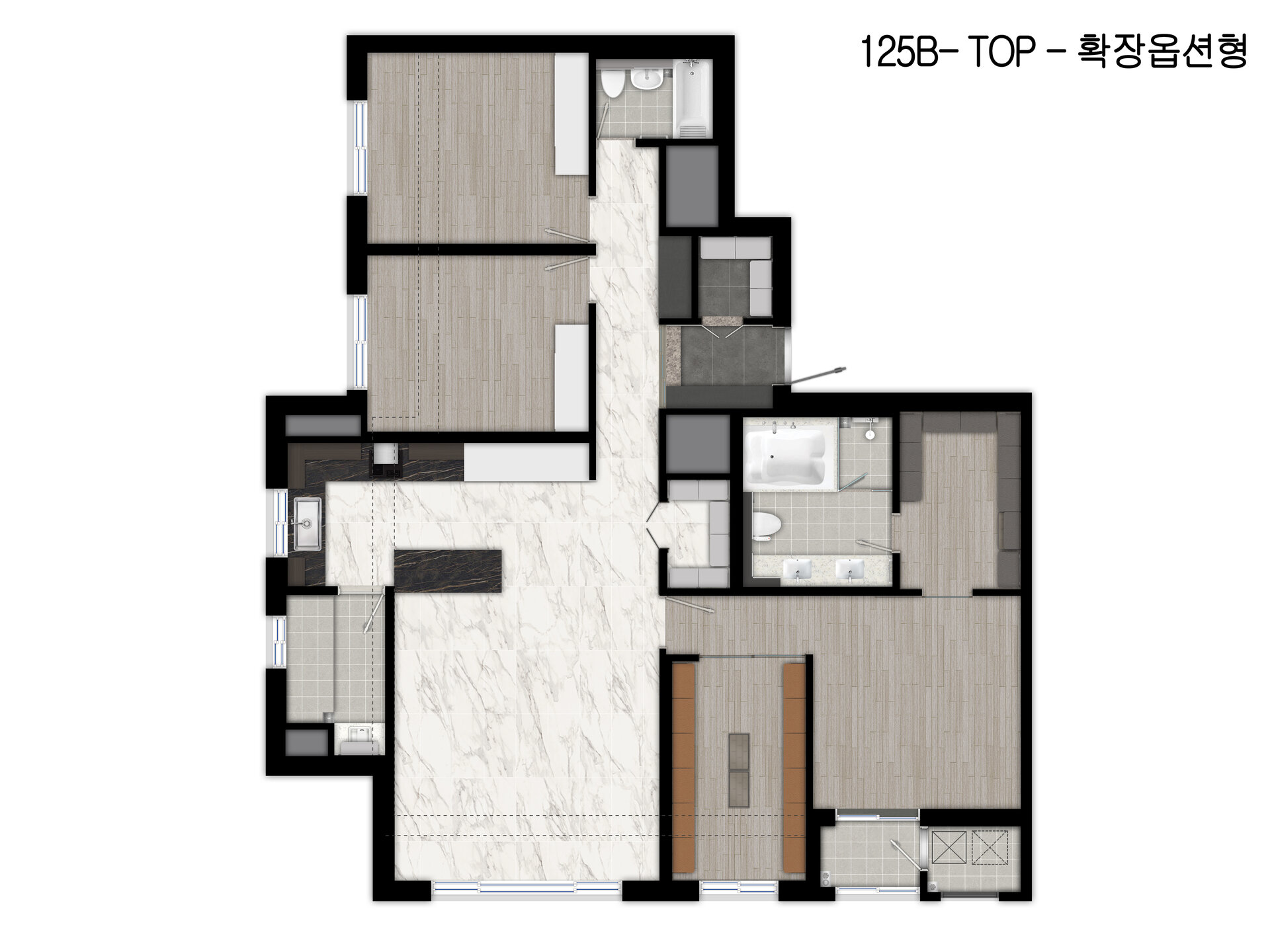 125B 확장 + 유상옵션 평면도